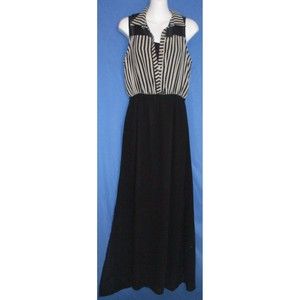 Freebird Dress Sleeveless Sheer Black Gray Womens Size Medium